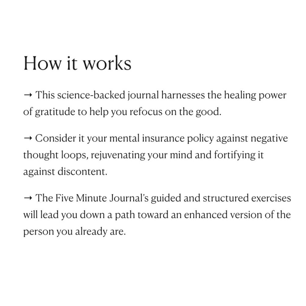 NEW INTELLIGENT CHANGES The Five Minute Journal Hardcover Beige Daily - Picture 8 of 13